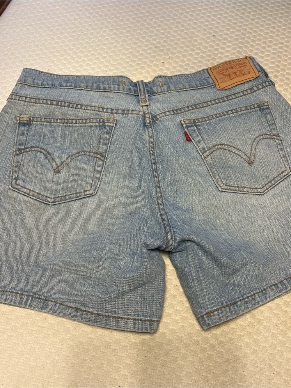 Levi's Light Blue Denim Shorts with Signature Back Pockets